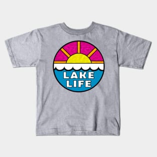 Lake Life Lakes Boating Fishing Outdoors Nature Houseboat Jet Skis Kids T-Shirt